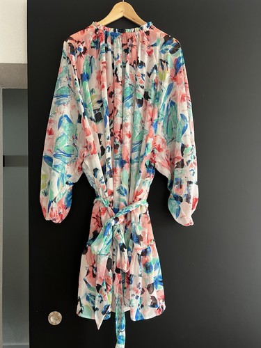 Kleid weiß rosa - , türkis
